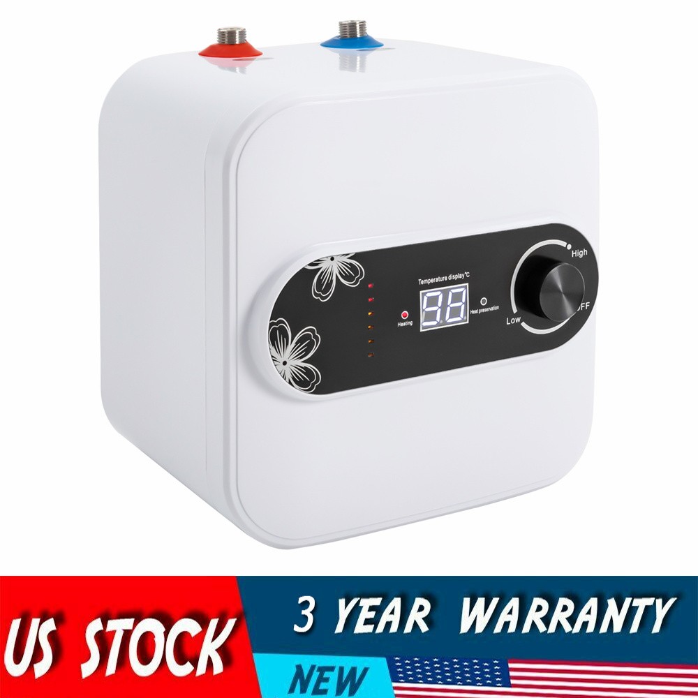 1.5KW Electric Mini-Tank Water Heater for RV Trailer Kitchen Under Sink Counter