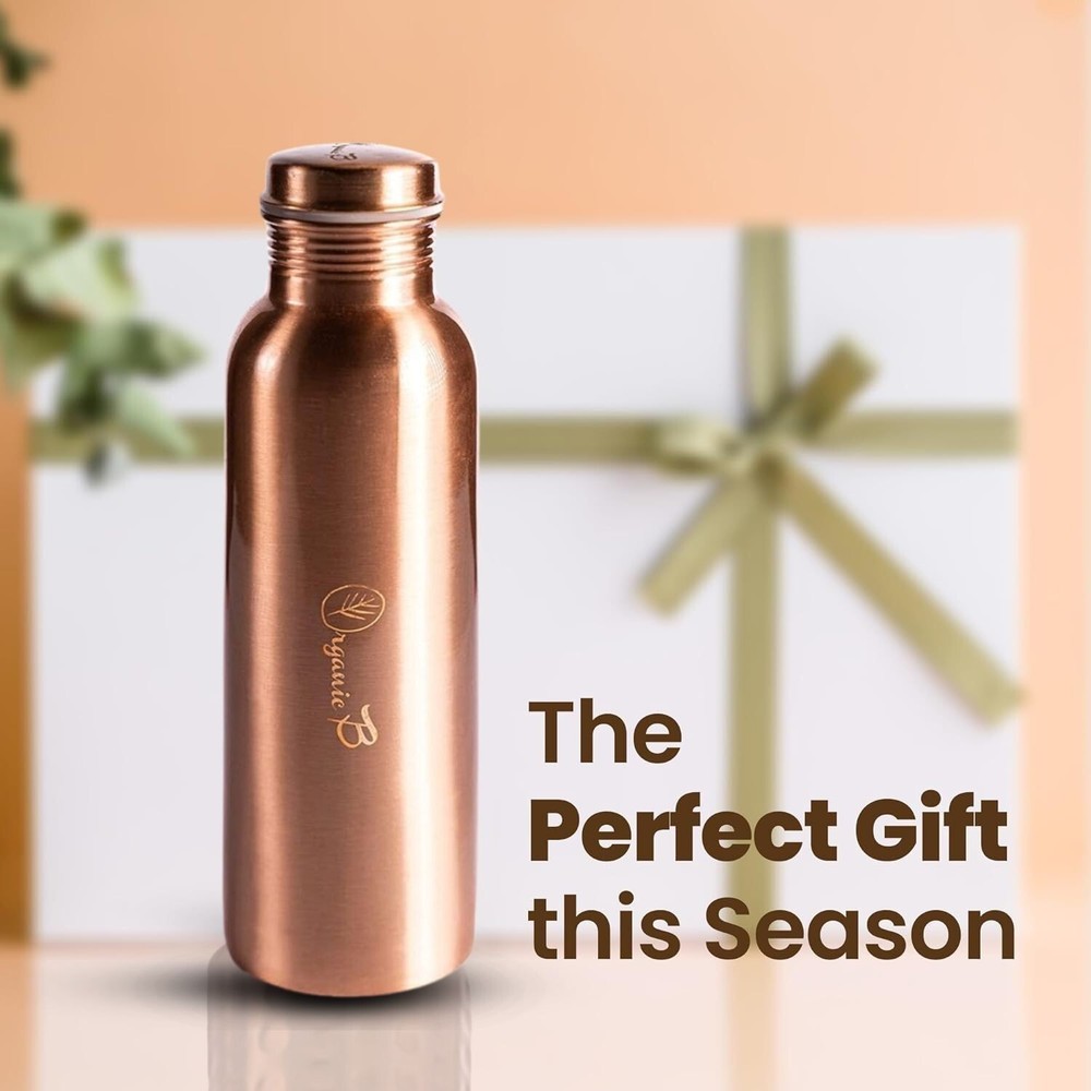 Organic B Plain Copper Water Bottle 949 ml