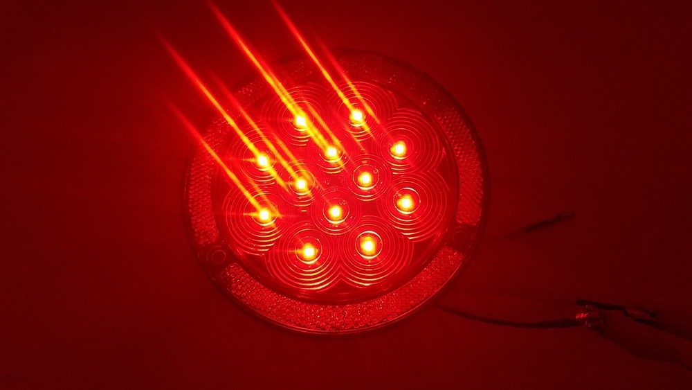 Jammy, Flat 4” Round LED Surface Mount Stop/Tail/Turn Light with Reflector