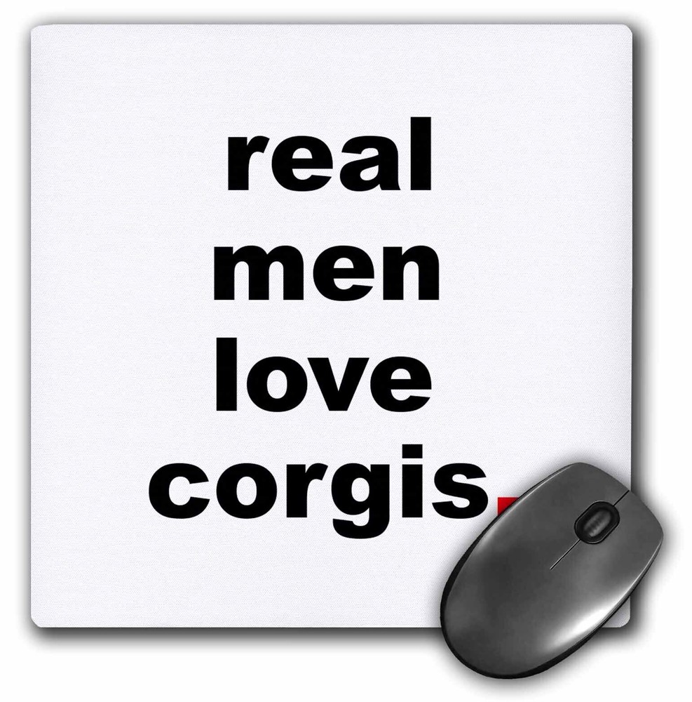 3dRose Real men love corgis MousePad