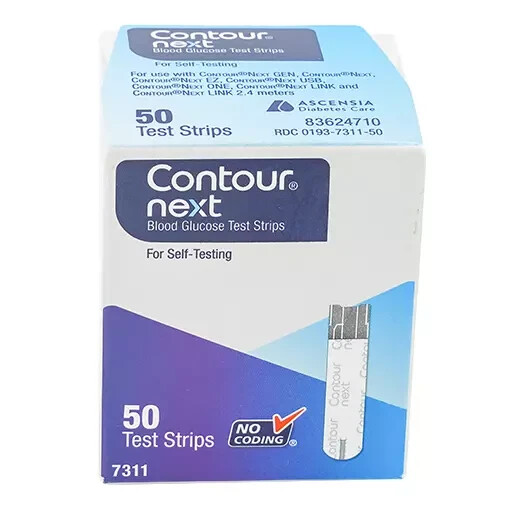 Contour Next Glucose Test Strips - 100 Count (50 x 2)