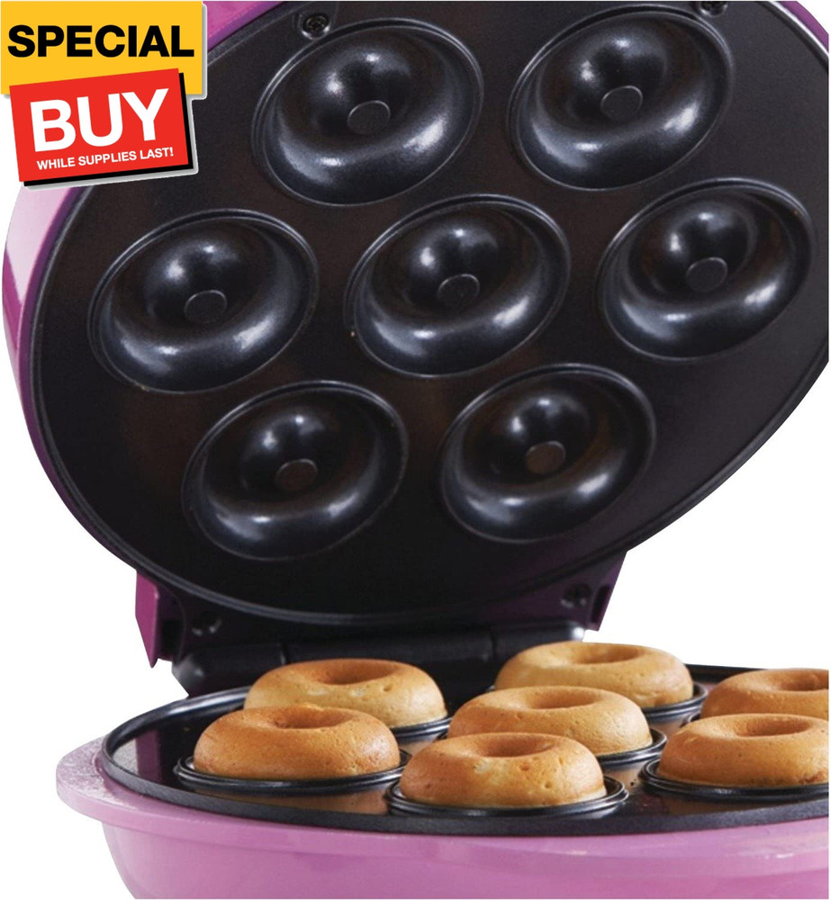 TS-250 Mini Donut Maker Machine, Non-Stick, Pink