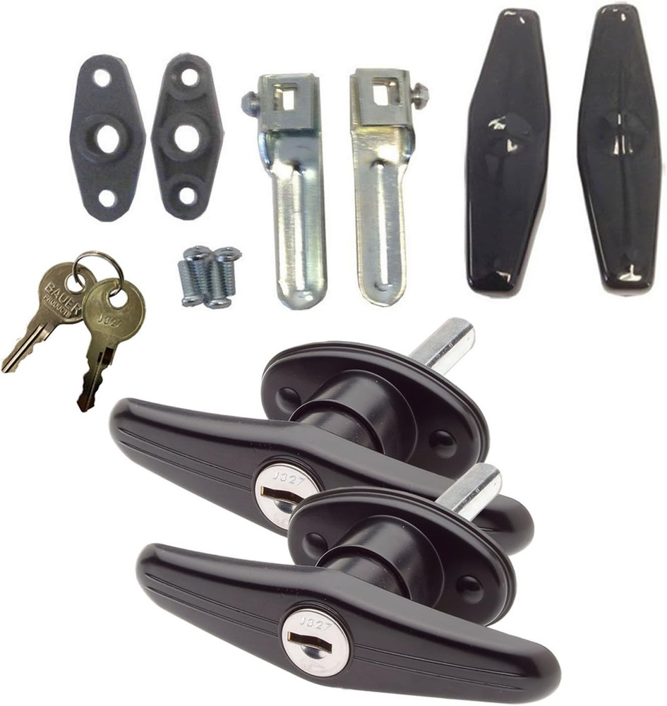 Bauer Products Matching Set Locking T-Handle | Complete Kit | Keyed with Key J32