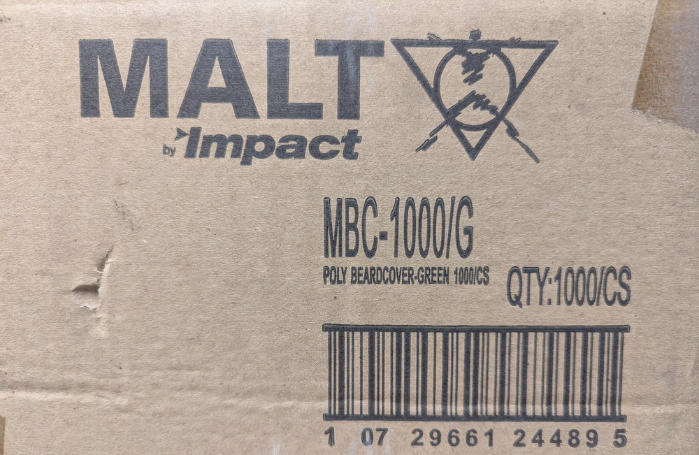 POLY BEARDCOVER - GREEN-1000 per case