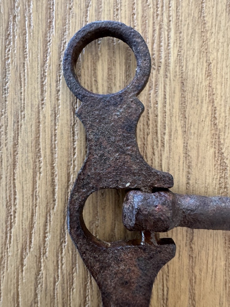 Antique Unique Iron Horse Spade Bit with Roller Unmarked - Cavalry?