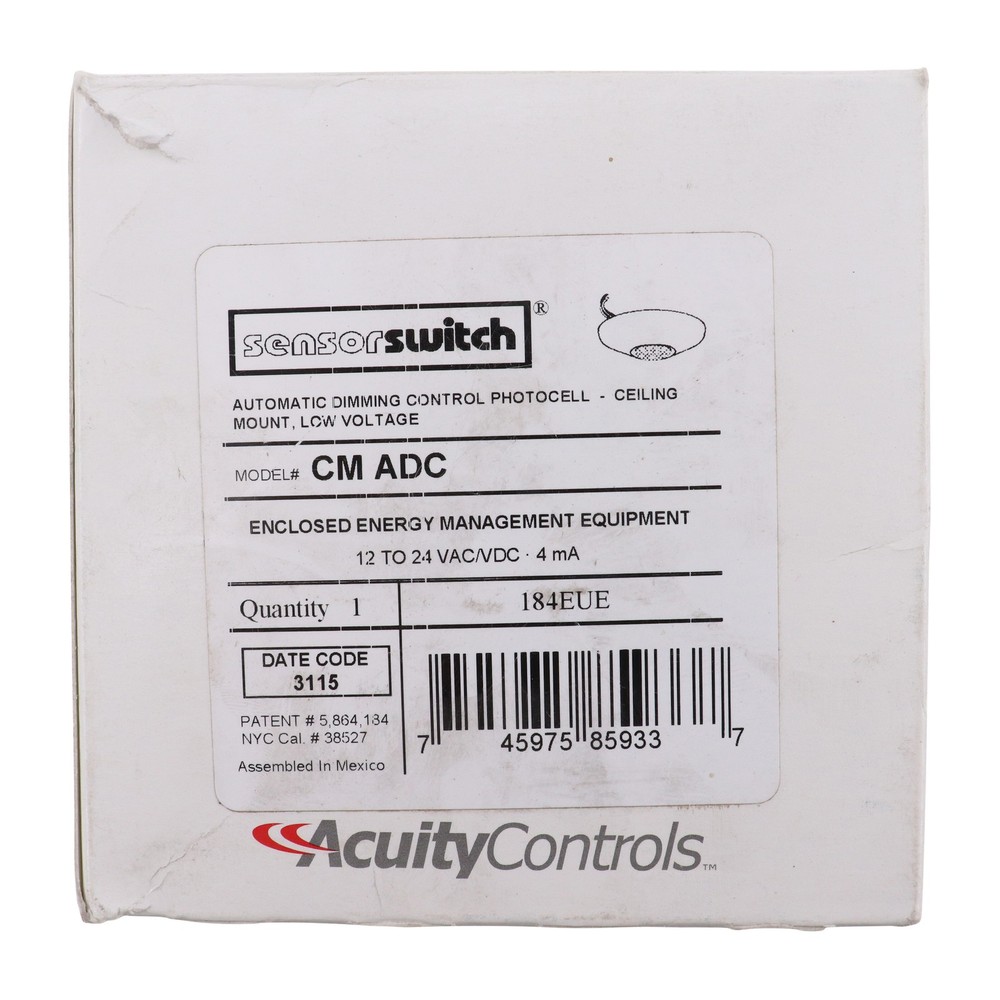 SENSOR SWITCH CM-ADC CEILING OCCUPANCY SENSOR, PHOTOCELL, AUTO-DIM, 12-24VDC