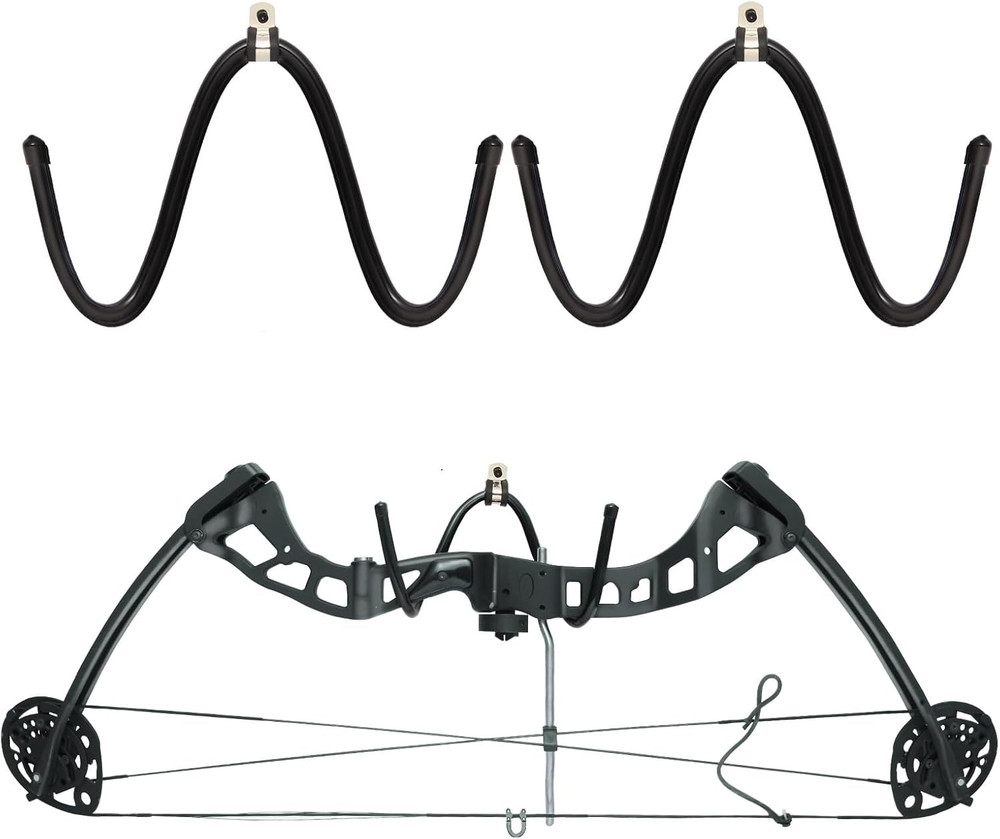 2Pack Bow Hanger Display Archery Rack Bow Wall Mount Holder Wall Hook Stand Bow