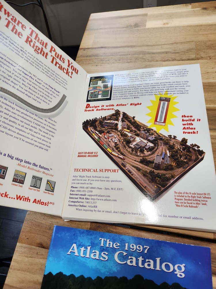 Atlas Right Track Modern Railroad Layout Design Software, PC, 3.5" Disc