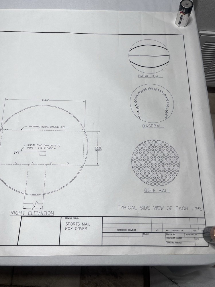 Mailbox Blueprints Basketball Soccer Golf