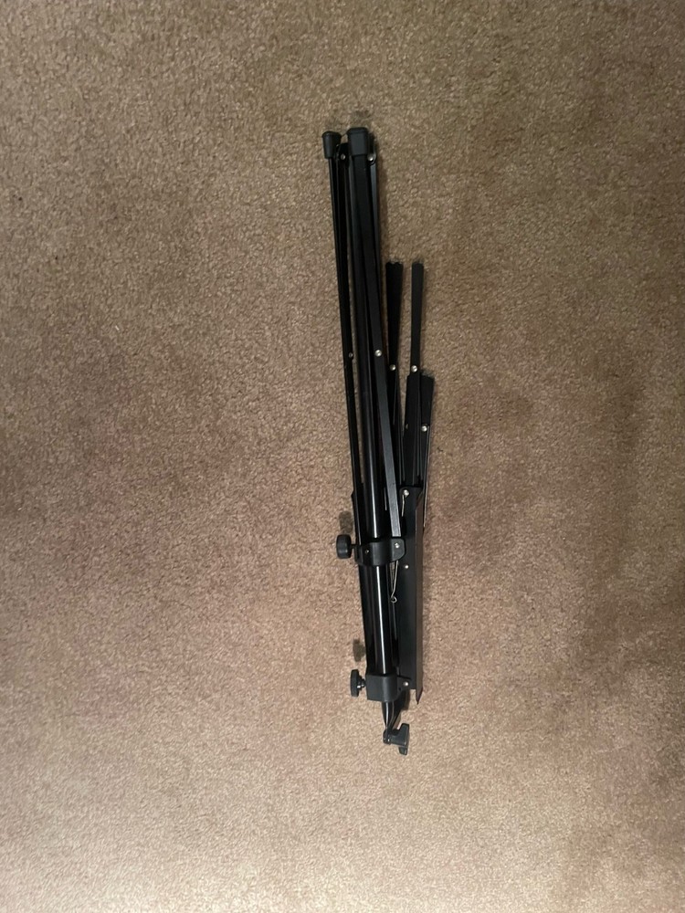 folding music stand used, black