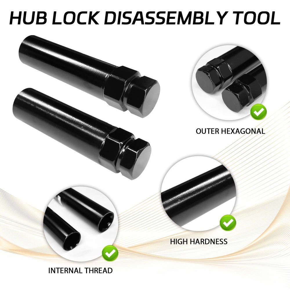 SamWinGear Large 6 Spline Lug Nut Socket 6 Spline, Black