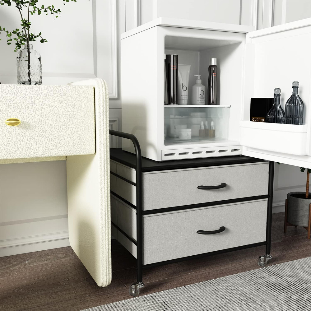 Mini Fridge Stand with Storage, Kitchen Fridge Stand Mini Fridge Organizer Stan