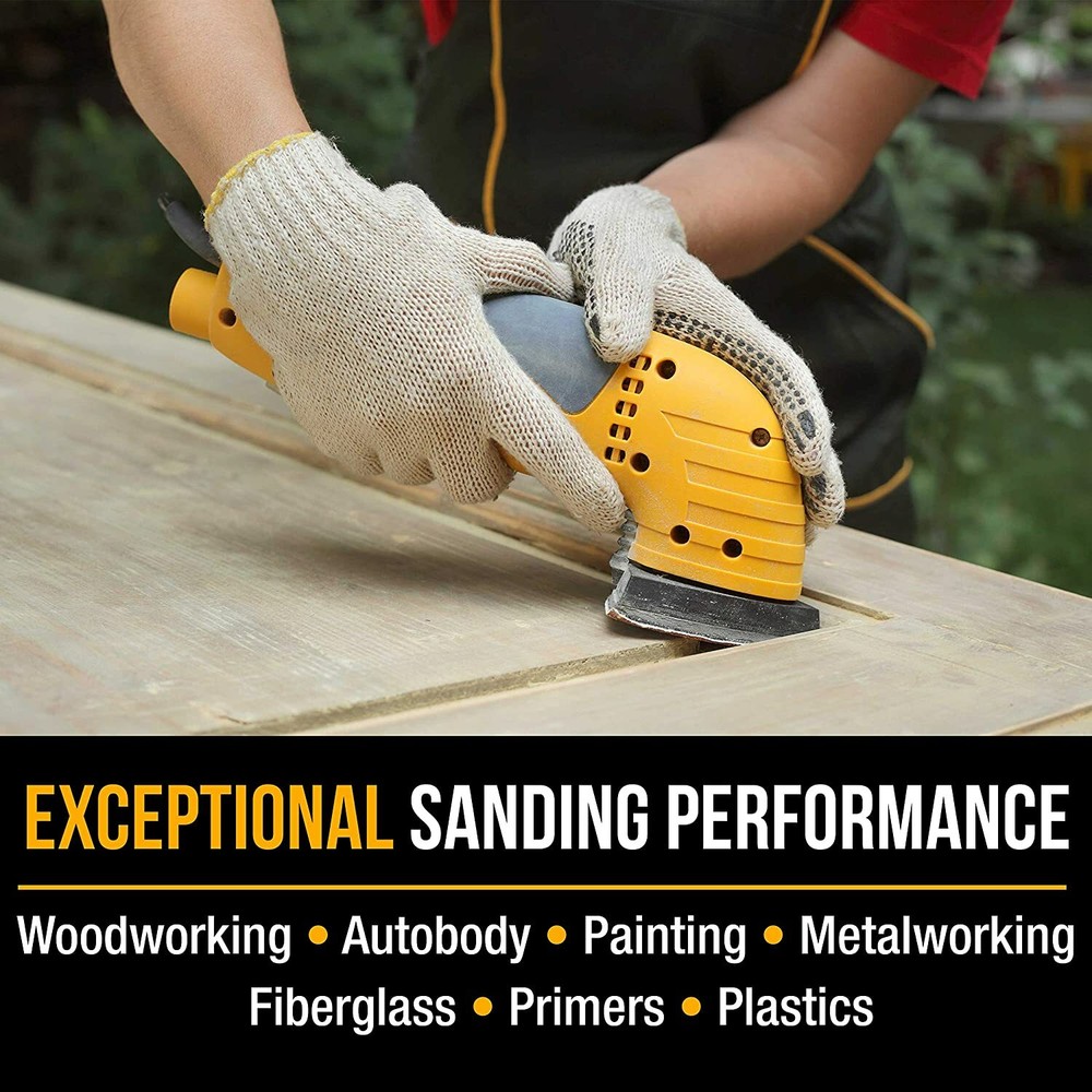 60-320 Grit Oscillating Multi-Tool Hook Loop Triangle Sanding Pads Sandpaper