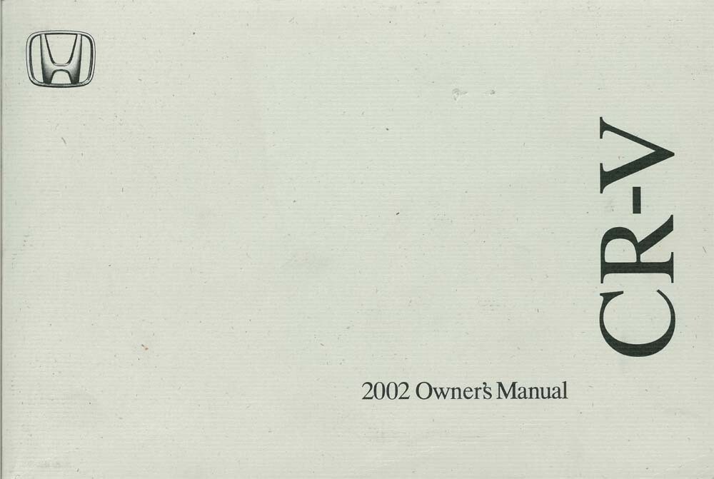 2002 Honda CR-V Owner's Manual