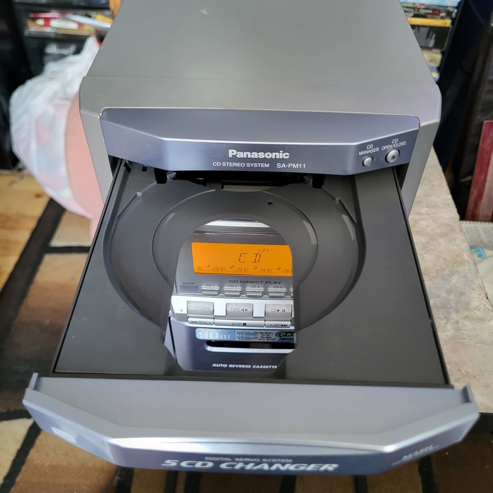Panasonic SA-PM11 5 CD Changer/Cassette Stereo System Only
