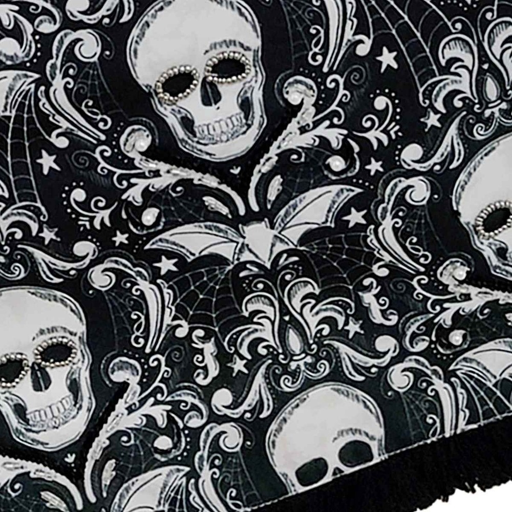 Midnight Shadows Skull Table Runner, 72x13
