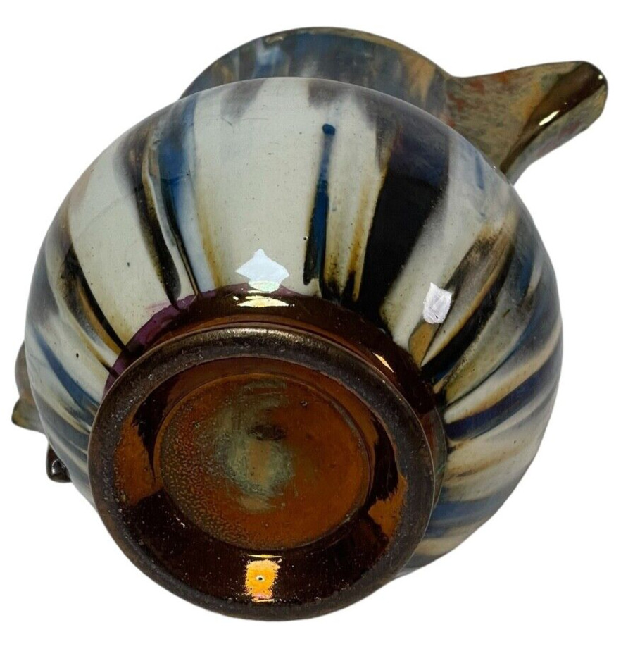5.5" Mid 19th C British Marbleized Multicolor Copper Luster Pitcher Creamer