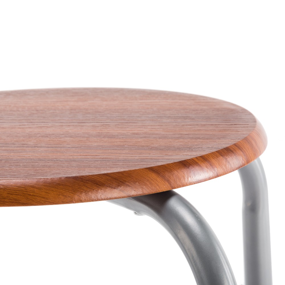 Brown Wood Grain PVC Breakfast Table (One Table and Two Chairs)