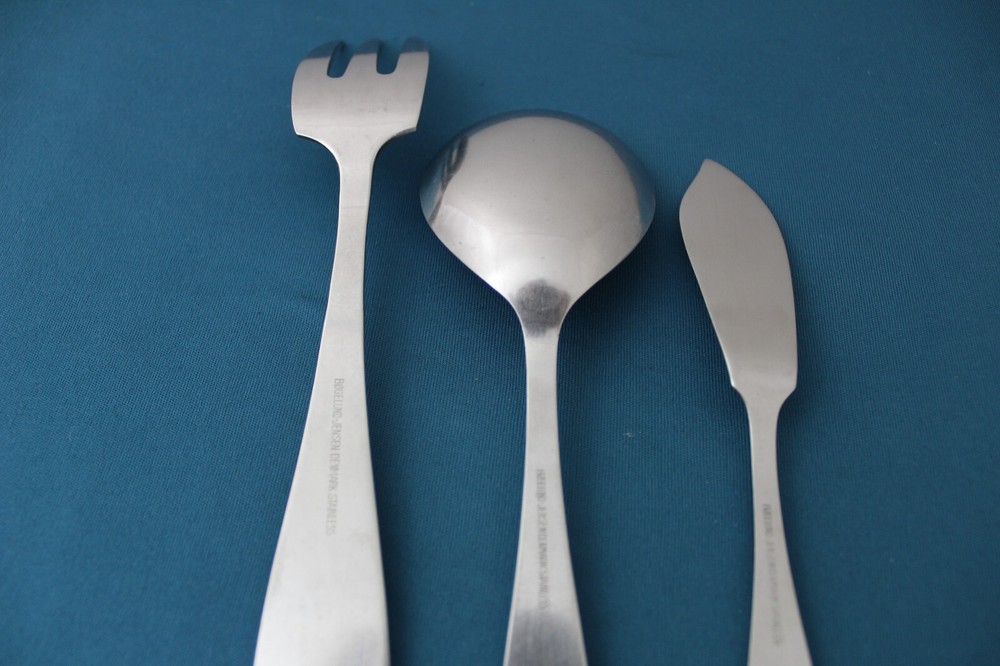 Bogelund Jensen Centa / BGJ1 Serving (3pc Set) Casserole Fork Satin Denmark