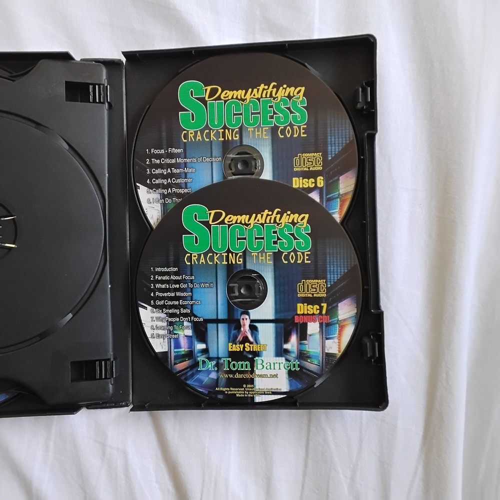 Demystifying Success: Cracking The Code By Dr Tom Barrett 7CD Set w/ Study Guide