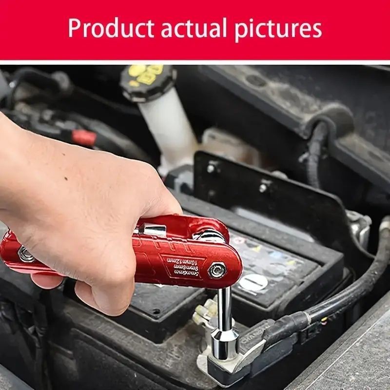 US 6 in 1 Folding Nut Driver Set Metric Hex Nut Driver Set Folding Socket Wrench