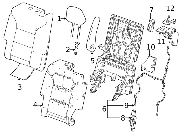 Genuine GM Headrest Guide 26444282