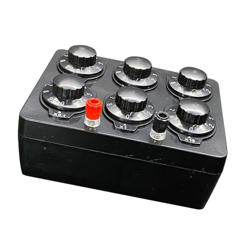 0--099999.9Ω Variable Resistor 6 Gear Adjustable Resistance Box for Teaching