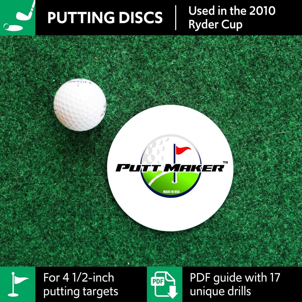Putting Discs 4-Pack, Stocking Stuffer for Golfers, Golf Training Disk Access...