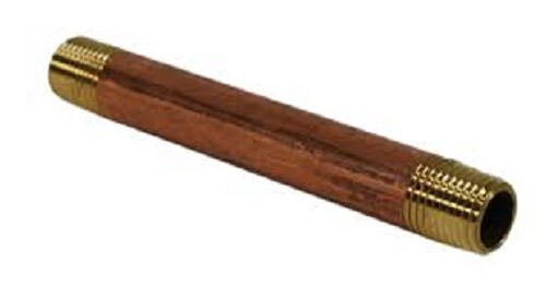 Midland Metal 40-027 40027 1/4" X 4-1/2" Red Brass Pipe Fitting Plumbing Nipple