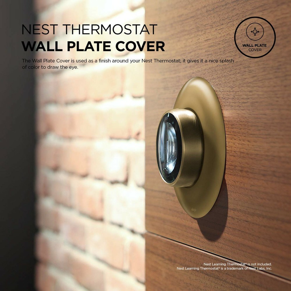 Google Nest Learning thermostat Wall Plate Cover - elago® [Brass]