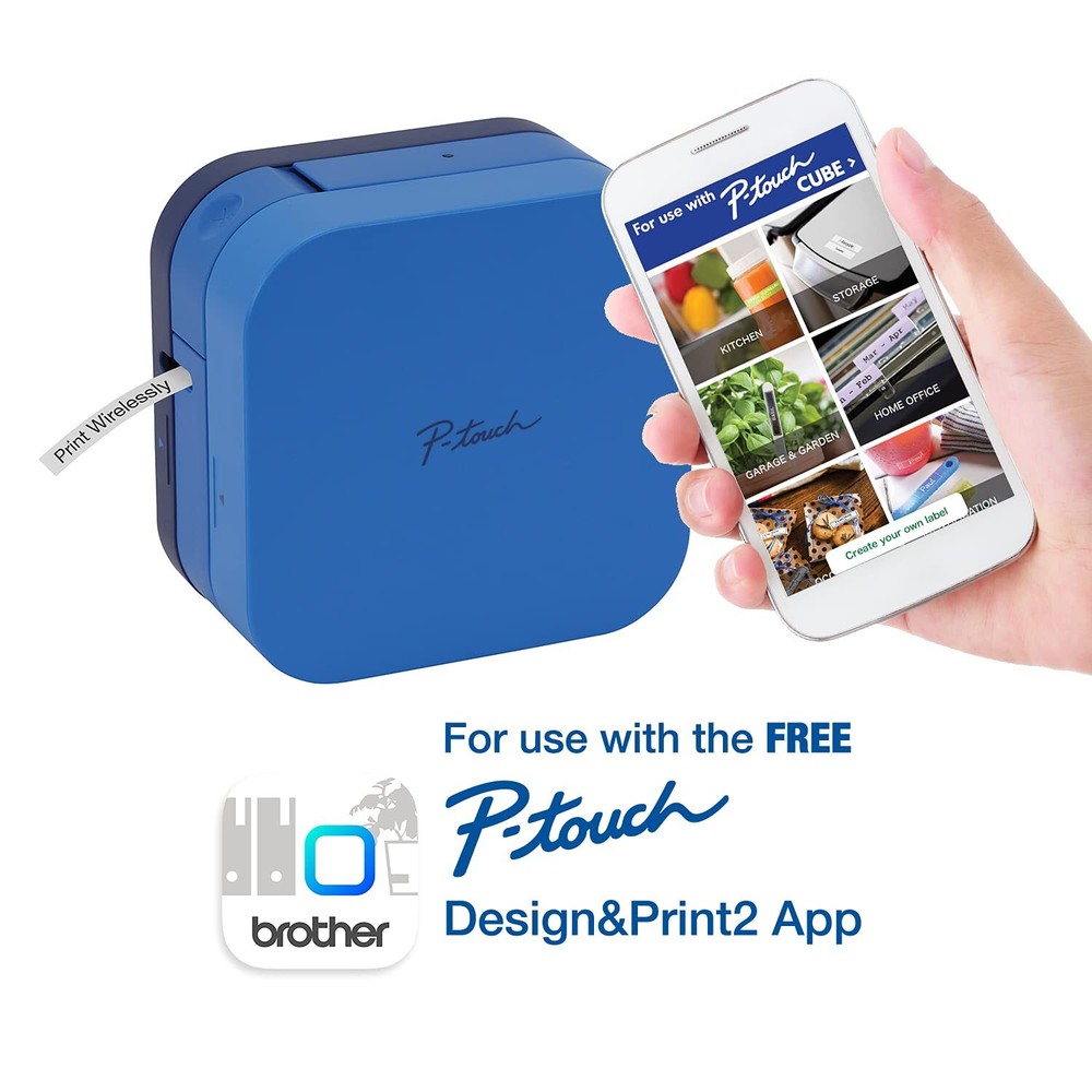 Brother P Touch Cube Bluetooth Label Maker Personalized Labels from Phone
