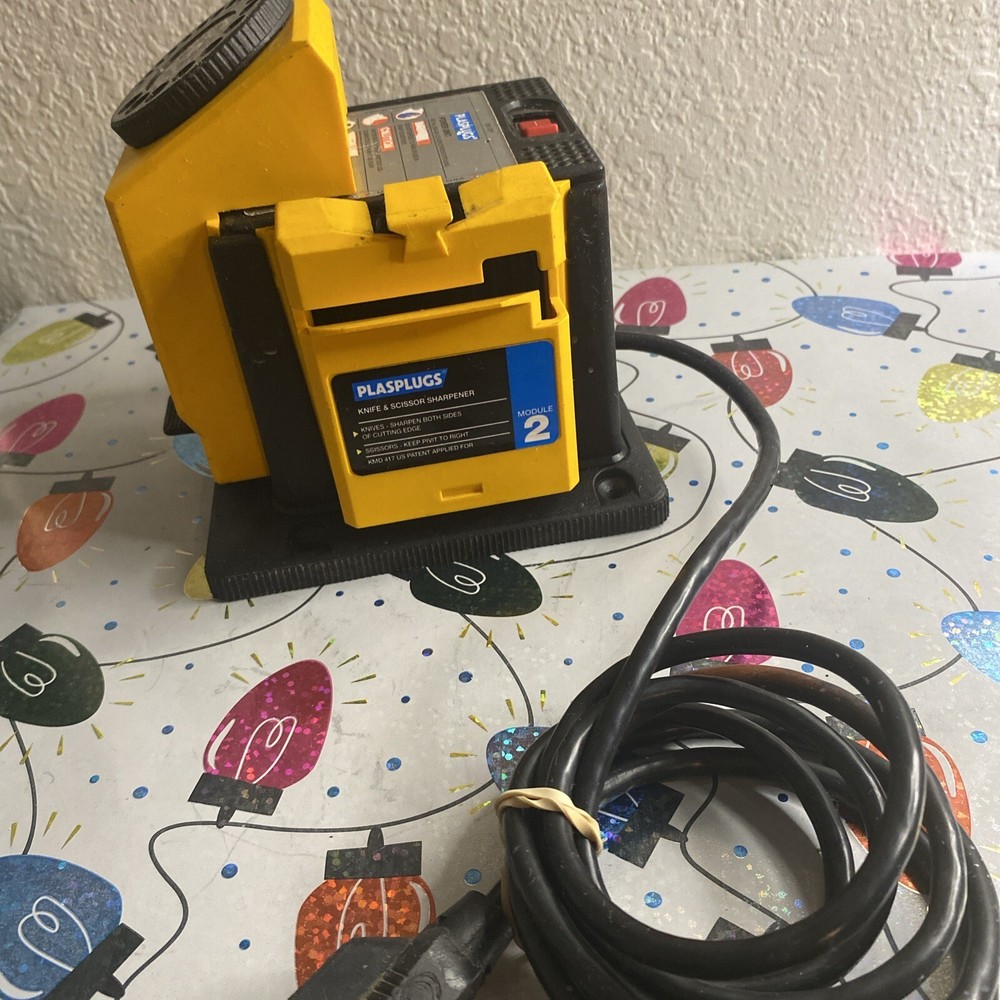 Plasplugs Sharpener Unit w/ Knife Scissor Sharpener Module DCS407 Tested Working