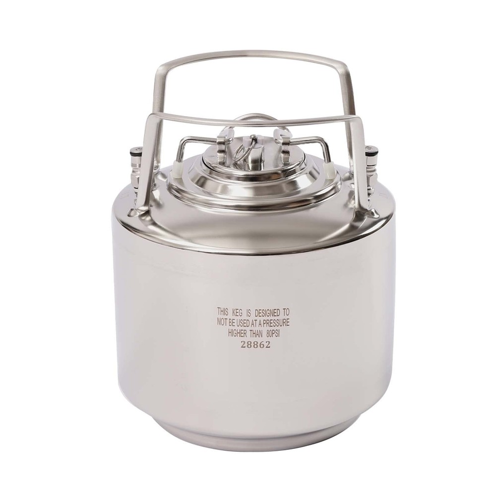 Stainless Steel 1.6 Gallon Mini Ball Lock Keg System For Small Batch HomeBrewing