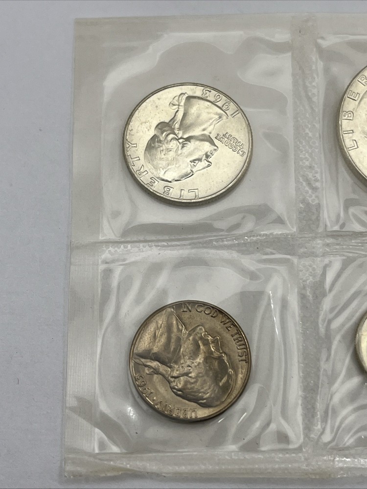 1963 US Silver Mint Sets Both P &D With Envelope