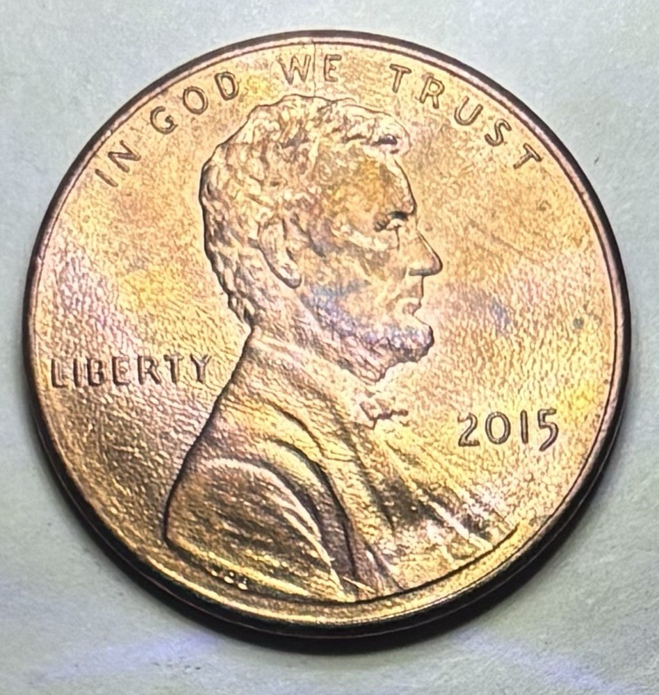 💥 2015 P Lincoln Cent Obverse Die Crack ERROR