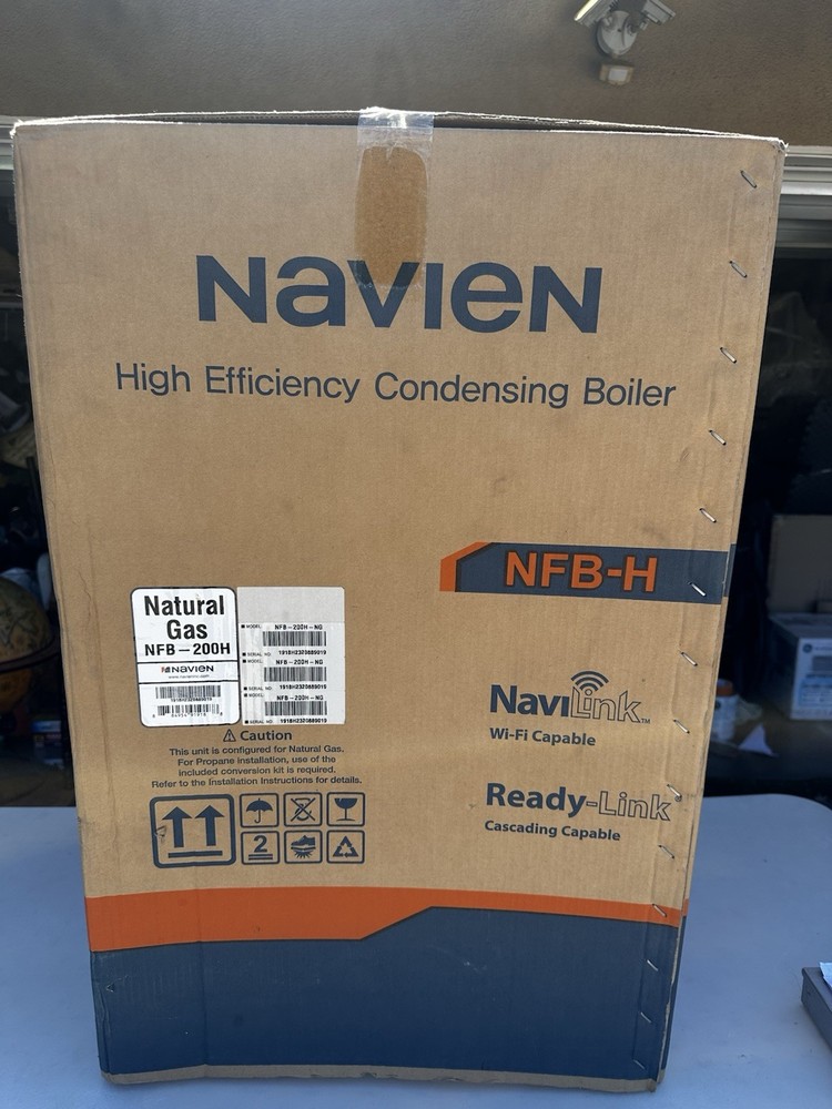 Navien NFB-200H Condensing Gas Combination Boiler 199,000 BTU Wi-Fi Low NOx