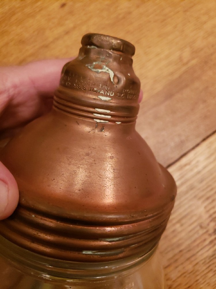 Vintage Benjamin Copper Topped Pendants
