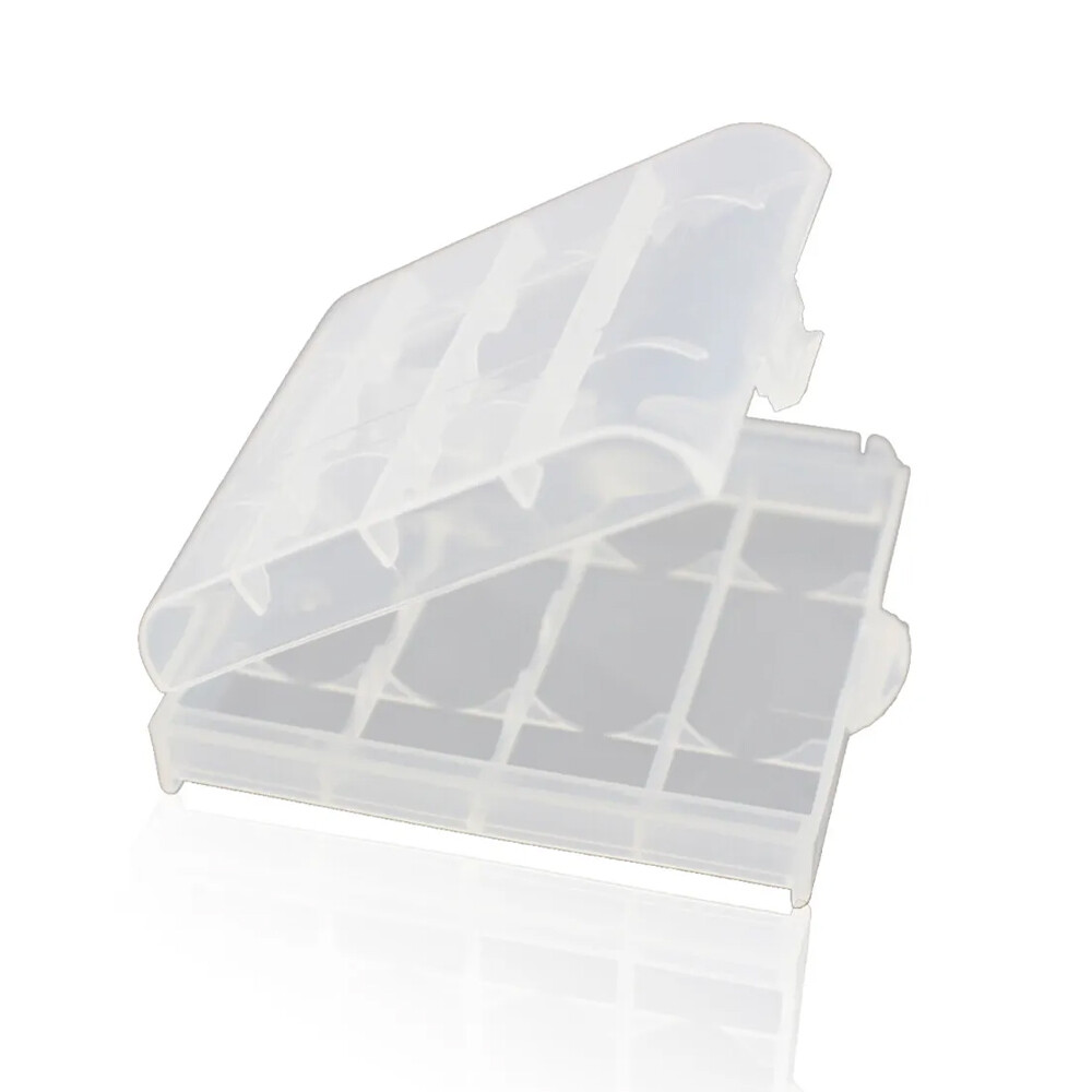20pc Clear Hard Plastic Case Holder Storage Box For Rechargeable AA AAA Battery