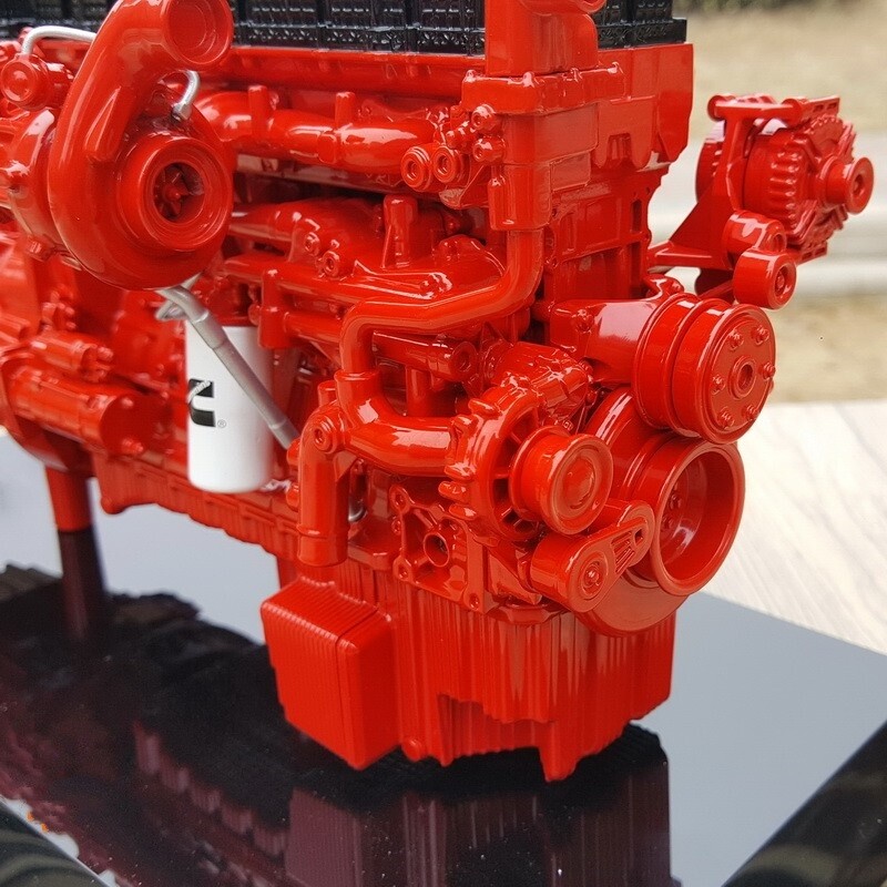 1:10 Cummins M15 Engine Transmission Construct Machine Equipment Diecast Model