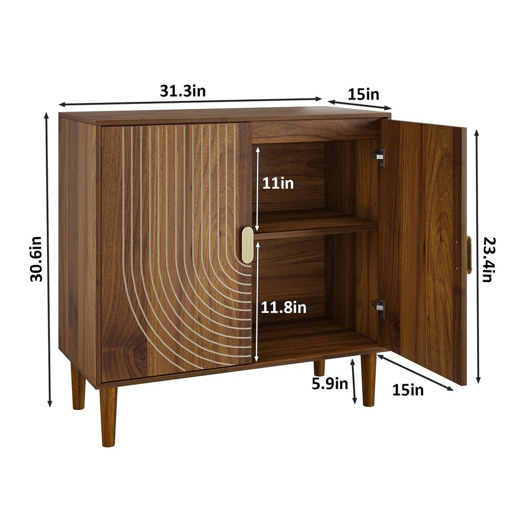 Sideboard Buffet Cabinet with Storage,Sideboard Buffet with Doors and Adjusta...
