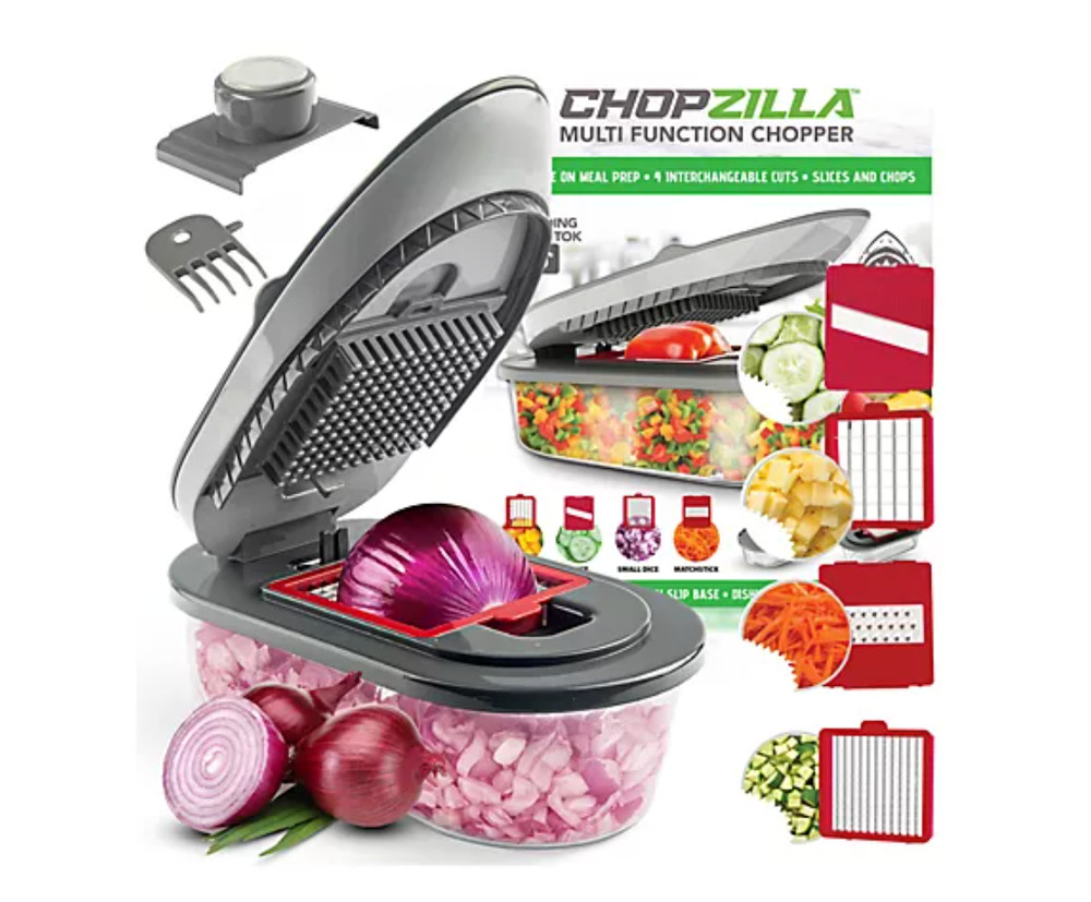 Chopzilla Multi-Function Food Chopper - 4 Interchangeable Cuts
