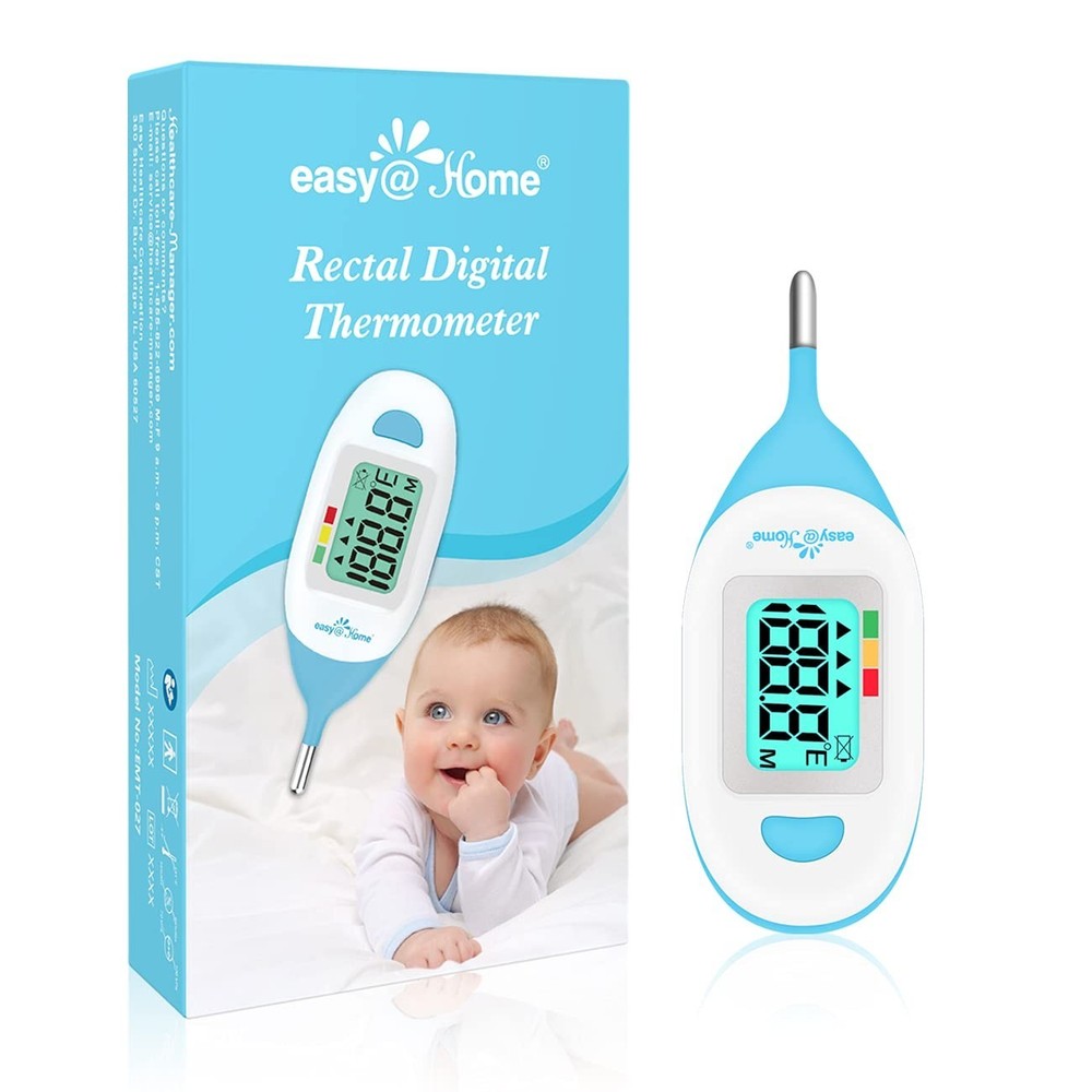 Accurate Baby Rectal Thermometer - Clear LCD Display, Fever Indicator, Quick Use