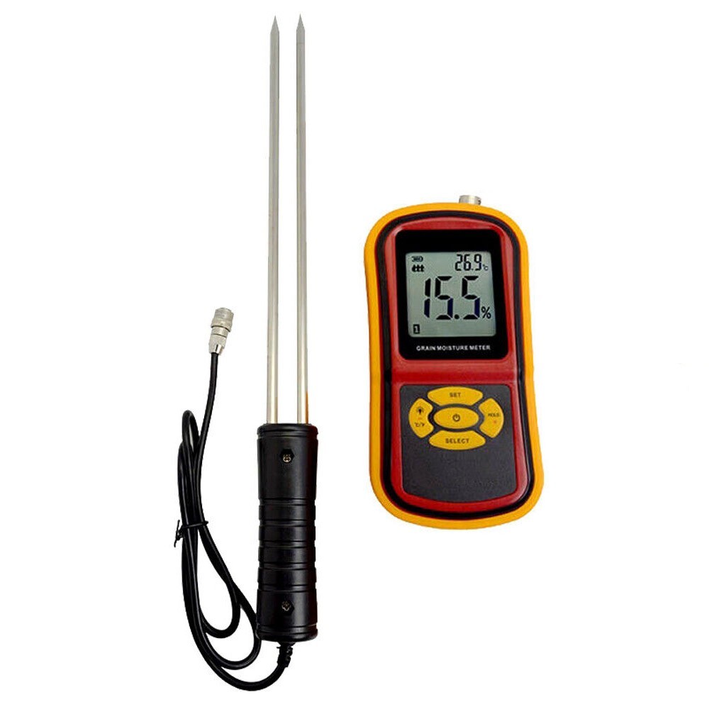 Grain Moisture Meter Tester Temperature and Humidity Detector Data Saving