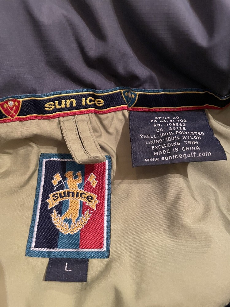 Sunice golf men’s windbreaker tech full zip jacket Sz Large