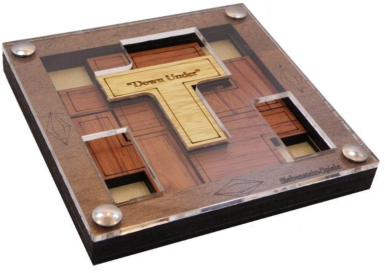 Down Under - Wooden Brain Teaser Puzzle Packing Problem