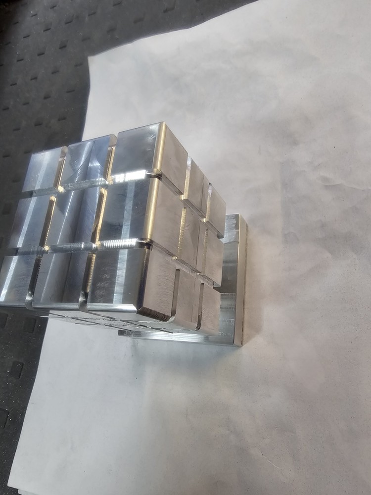 Rubiks Cube Aluminium Machine Finished Display Only