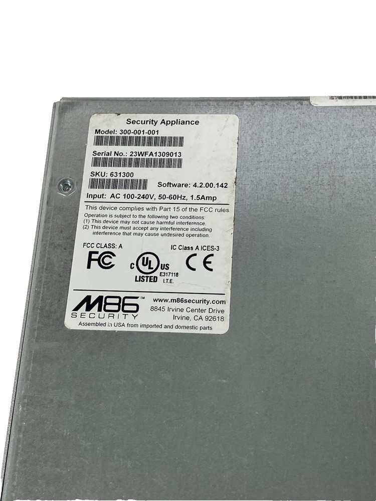 M86 Security Firewall 300-001-001