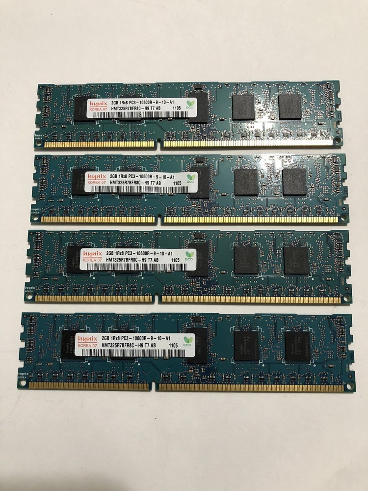 2gb 1rx8 Pc3 10600r (4 Stick Lot)