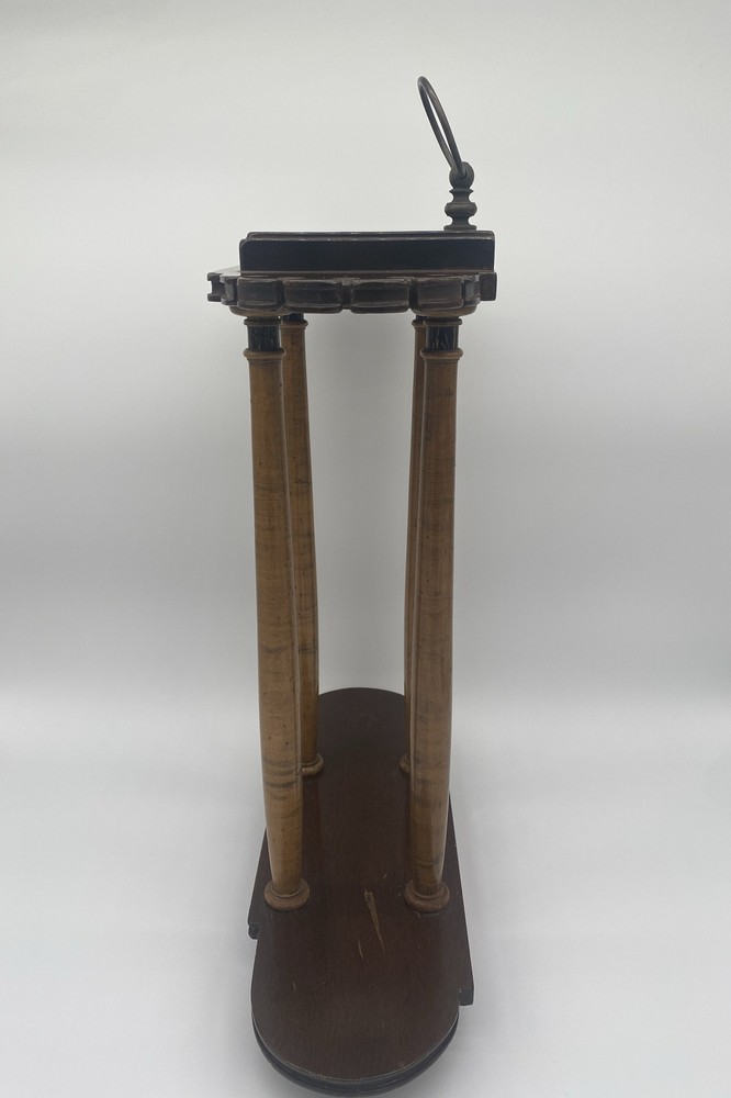 Antique Samuel L Dinkelspiel Maple & Mahogany Long Pipe Stand