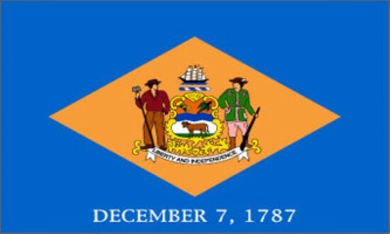 DELAWARE STATE PREMIUM PRINTED FLAG 100% POLYESTER 3X5 FEET WITH METAL EYELETS